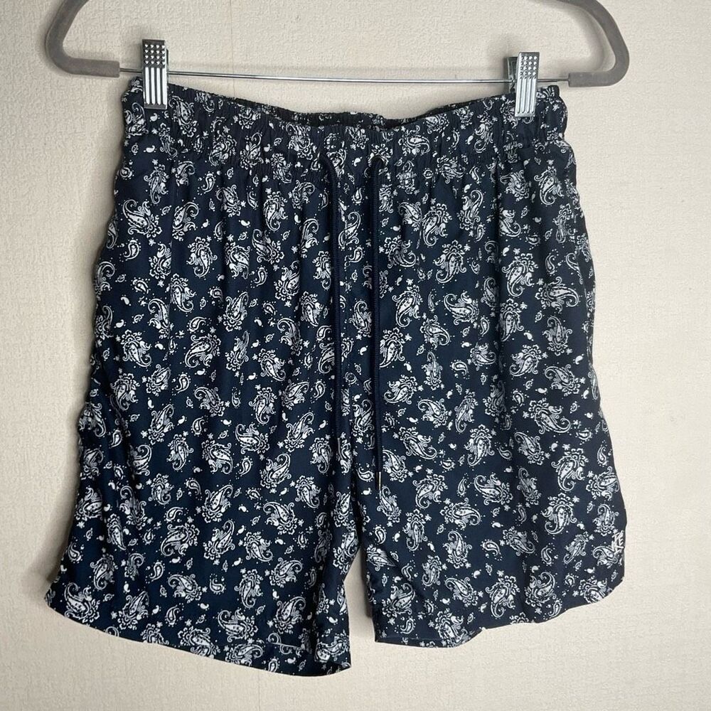 Ike Behar‎ Men's Swim Trunks Board Shorts Size M Blue Paisley Mesh Lining